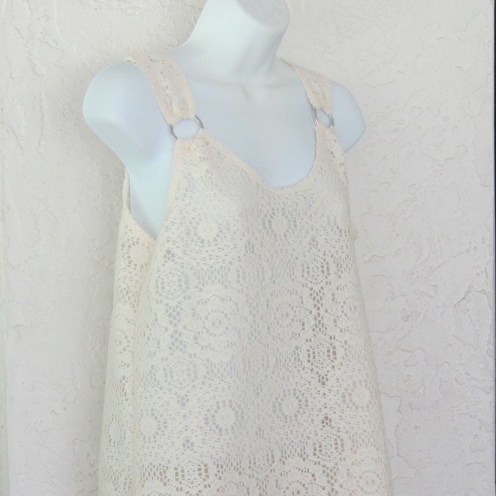 J Valdi Lacy Beige cover up Beach wear